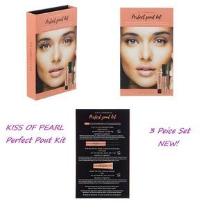 NEW Style Essentials Cosmetics KISS OF PEARL Perfect Pout Kit Set of 3 NWT!